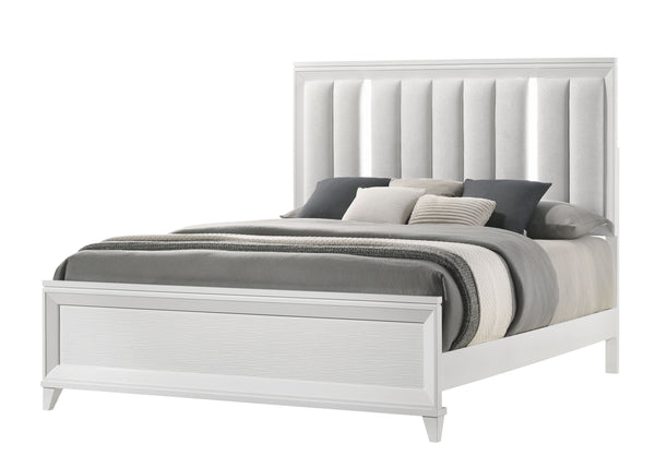  designed for those who desire a sleek and sophisticated sleeping environment. The crisp white finish of the furniture brings a refreshing vibrancy to the room