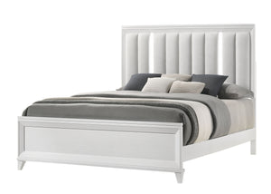  designed for those who desire a sleek and sophisticated sleeping environment. The crisp white finish of the furniture brings a refreshing vibrancy to the room