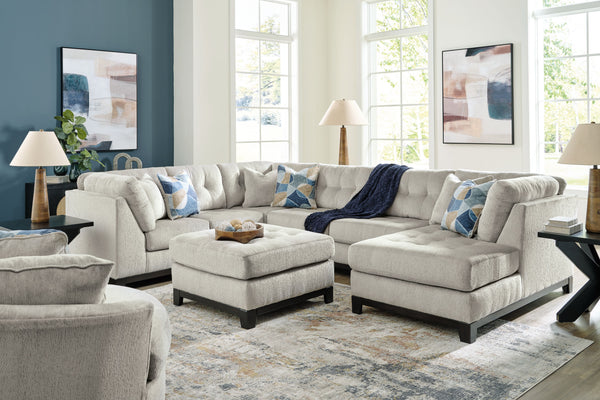 Fresh, on-trend style meets functionality in this this seating package. Details like tufted cushions and a wrap-around accent base reflect your urban contemporary tastes while staying versatile as your style changes. And with its soft upholstery, your com