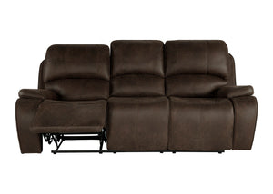 Brookings - Sofa With Dual Recliner - Brown
