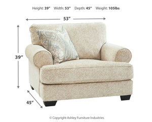 Monaghan - Sandstone - 2 Pc. - Chair and a Half with Ottoman