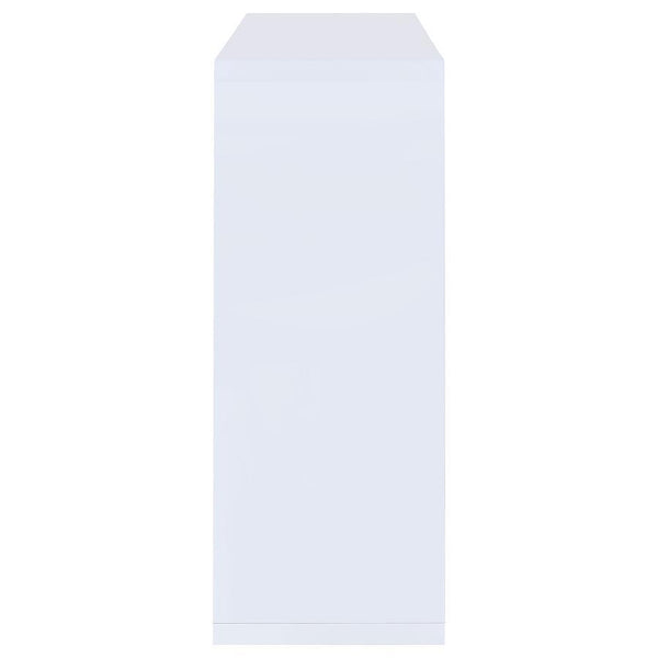 Prescott - Rectangular Home Bar Table - White High Gloss