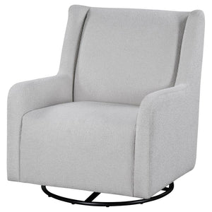 Serra - Boucle Upholstered Swivel Glider Recliner - Dove Gray