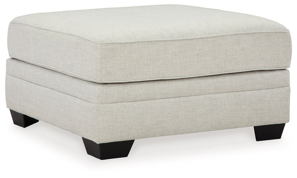 This oversized accent ottoman transforms your space with a charming approach to comfort. Its dove gray upholstery acts as a clean foundation for your modern farmhouse aesthetic, while the plush top keeps carefree comfort a top priority.<br><br><b>Addition