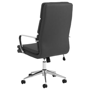 Ximena - Upholstered Adjustable High Back Office Chair - Black