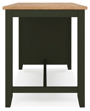 Gesthaven - Natural / Green - Rectangular Dining Room Counter Table