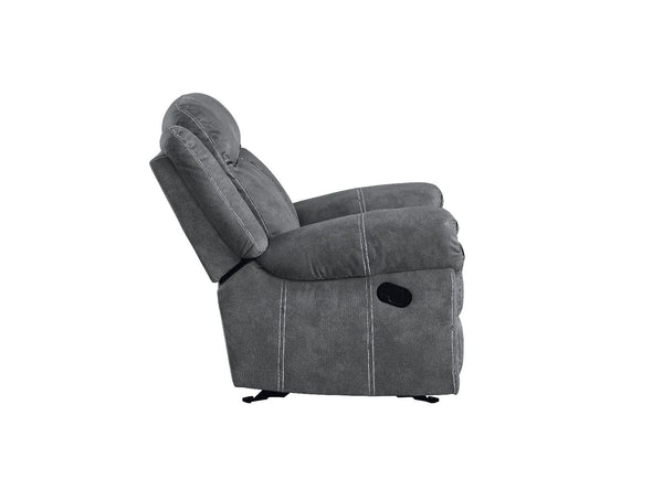 Zubaida - Glider Recliner - 2-Tone Gray Velvet