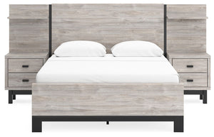 Vessalli - Gray - Queen Panel Bed With Extensions