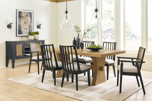Galliden 7pc Dining Set (1-table, 4-side & 2-arm chairs)
