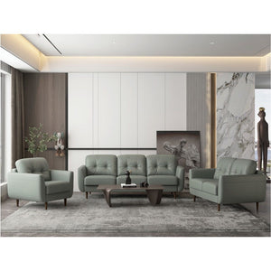 Radwan - Chair - Pesto Green Leather