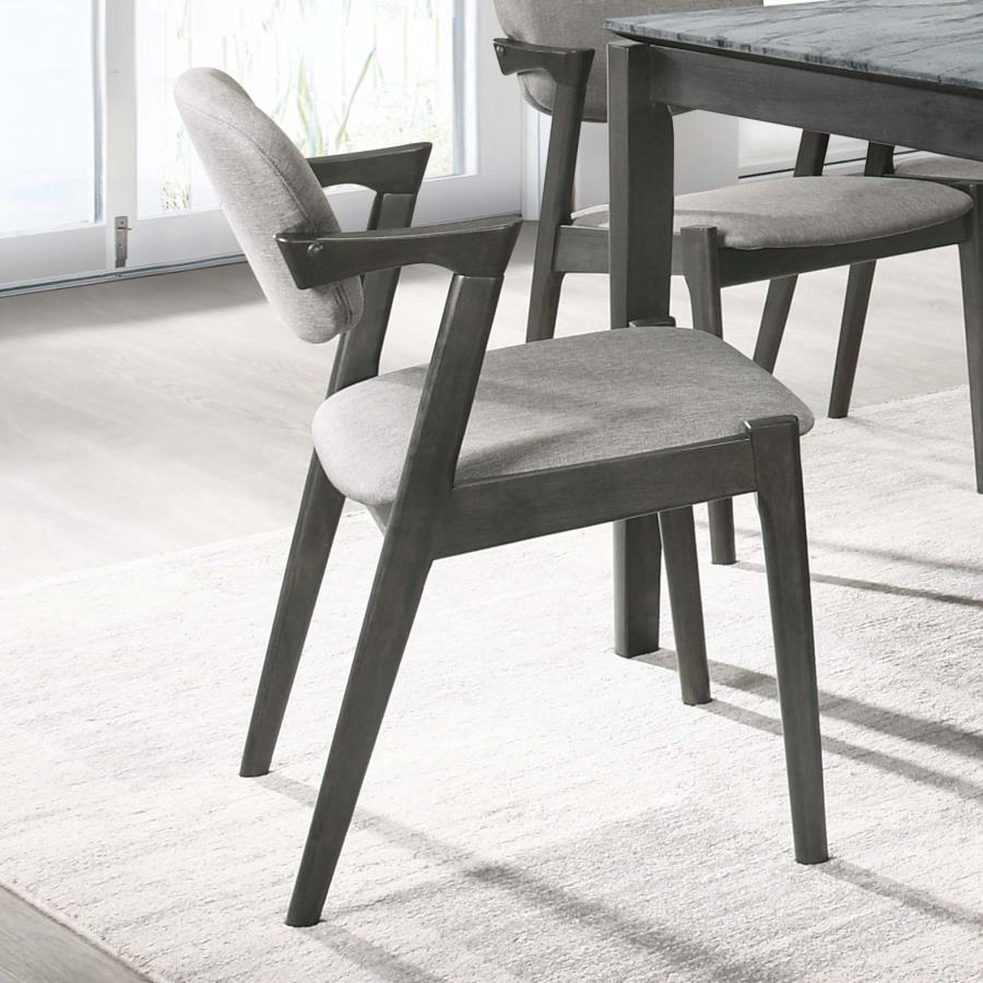 Choose from the best with this sophisticated mid-century modern Z-chair, designed to bring clean lines and dramatic angles into your home. Upholstered in a richly toned fabric, the padded backrest and seat provide a comfortable place to rest, whether you-