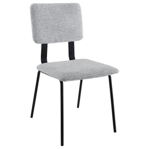  the chairs feature slim cushions with n