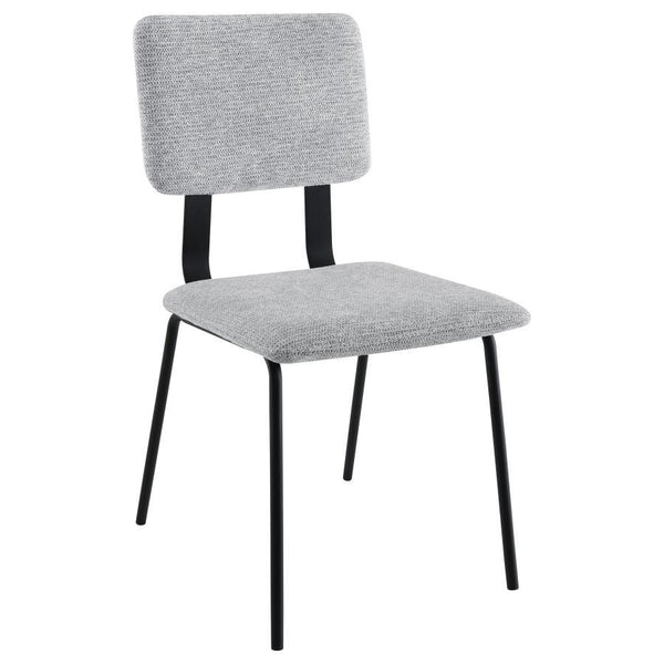  the chairs feature slim cushions with n