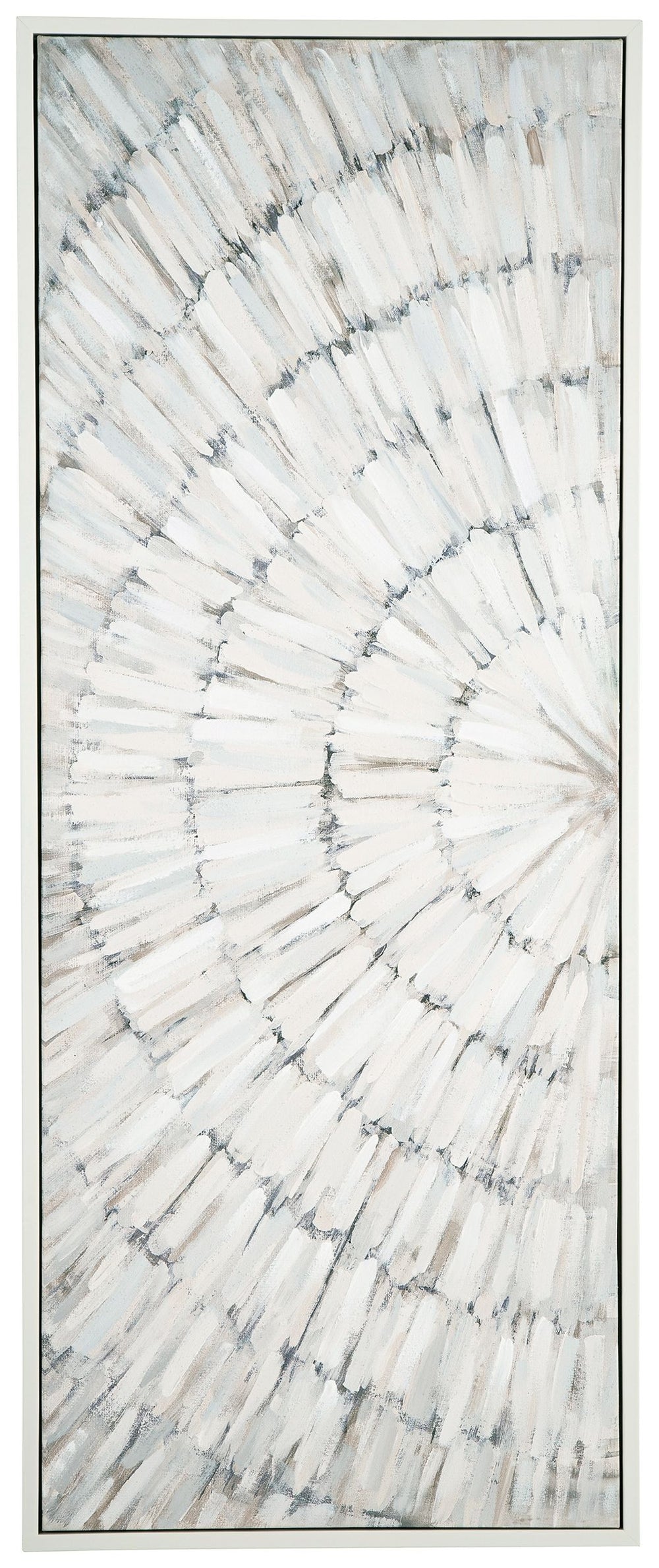 Bring a burst of brilliant-yet-subtle style to your space with this wall art. The abstract design has an almost three-dimensional quality, with paint strokes in soft shades of taupe, gray and white creating a textural look. Eye-catchingly modern, it-'s an