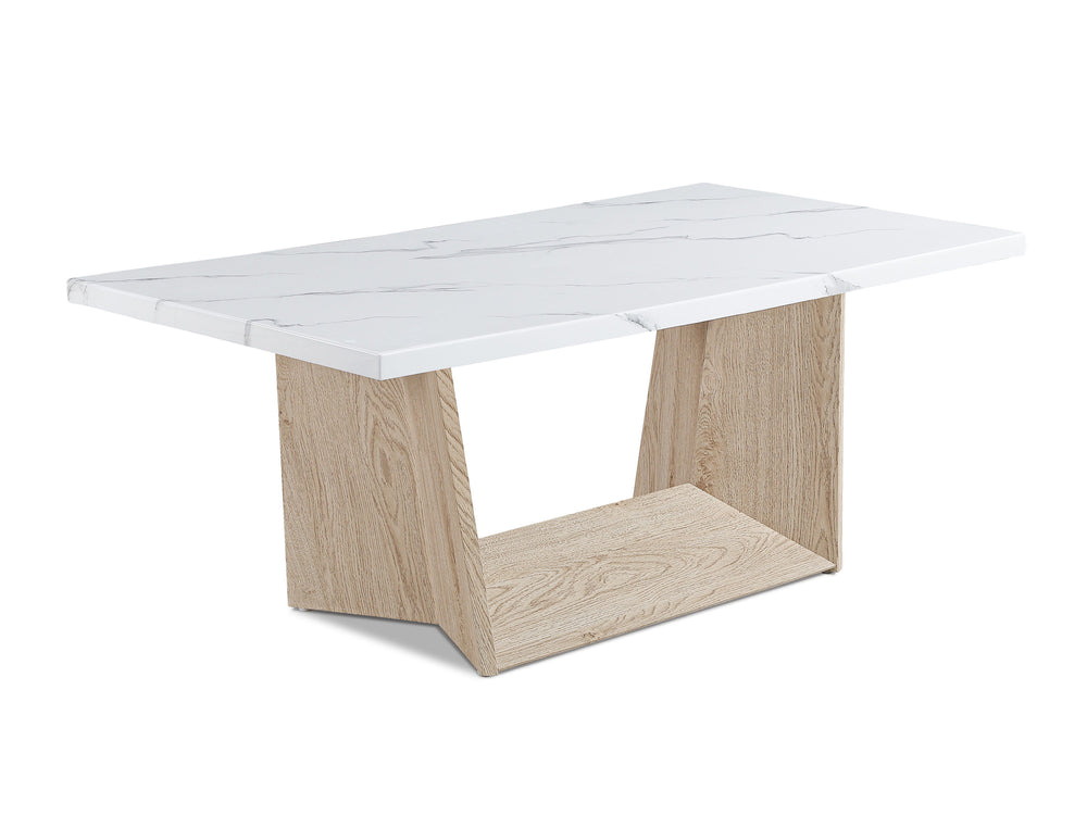 Introducing our modern elegance cocktail set, designed to infuse a touch of sophistication into your living space. Each piece showcases a sleek, marble-like tabletop, seamlessly combining luxury with a contemporary edge. The tables-' angular bases in a wh