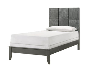 Denker - Twin 5 Piece Bedroom Set - Gun Metal
