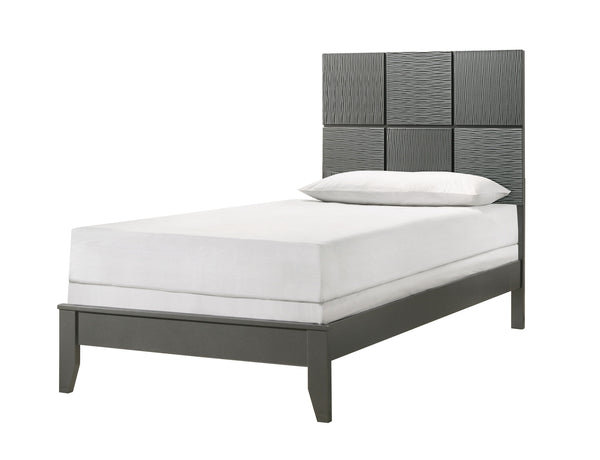 Denker - Twin 4 Piece Bedroom Set - Gun Metal