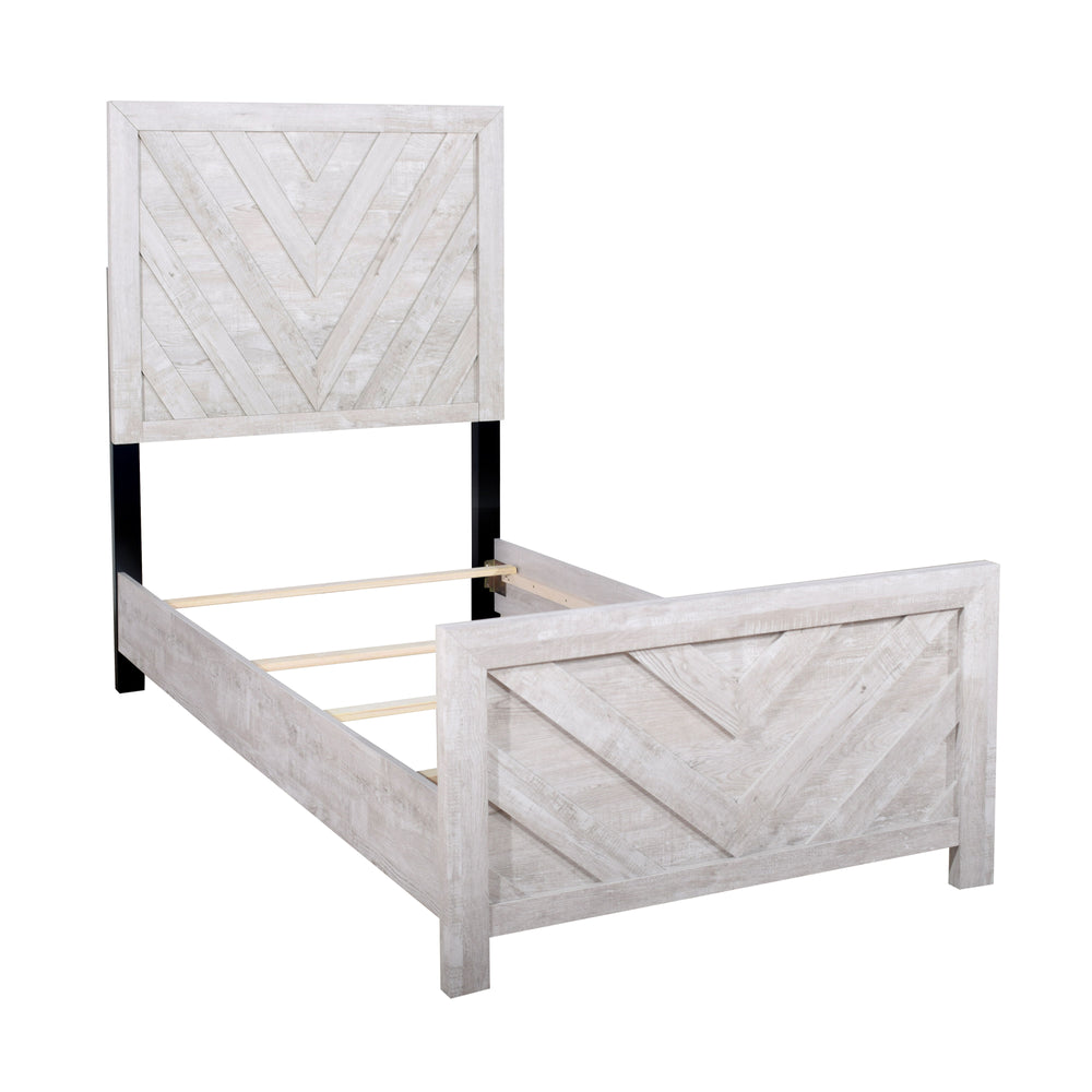Meet the Biscayne Bed, meticulously crafted with durable manufactured wood and adorned with an Eco-Friendly decorative laminate for enduring strength and stability. Its Driftwood finish exudes a light, airy ambiance, perfect for unwinding after a hectic d