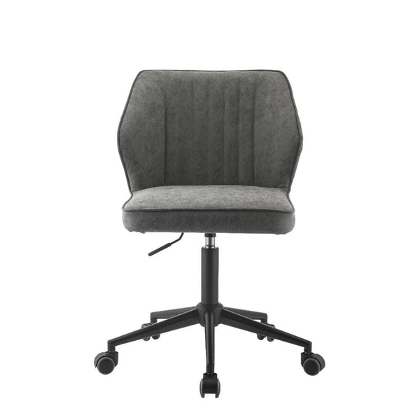 KD, Armless Office Chair w/Swivel (360 Degrees) â€¢ Adjustable Height () â€¢ Padded SEAT & BACK: PU () â€¢ â€¢ Solid Backrest () â€¢ Armless â€¢ Inner Frame: Wood, Foam â€¢ Metal 5-Star Base w/Casters: Black Finish<br/><br/><b>Product Features</b><ul><li>