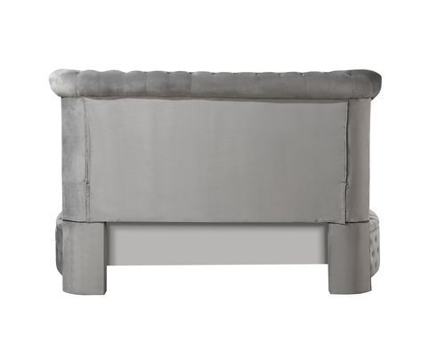 Gaiva - Eastern King Bed - Gray Velvet