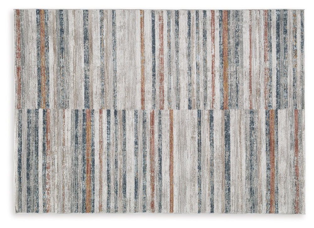 This rug enhances your home with a clean, modern touch. Featuring a stripe design, it provides plush comfort and neutral tones that fit most decors. The rug-'s richly understated palette keeps the look chic and upscale.<br/><br/><b>Product Features</b><ul