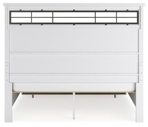 Ashbryn - White / Natural - California King Panel Storage Bed