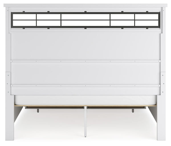 Ashbryn - White / Natural - California King Panel Storage Bed