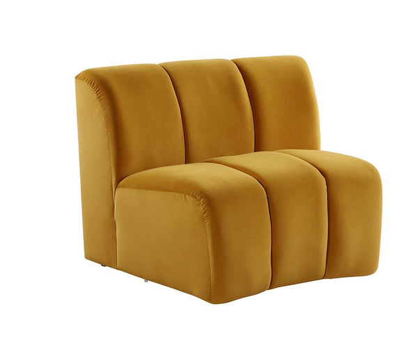 Felicia - Sectional Sofa - Yellow Velvet