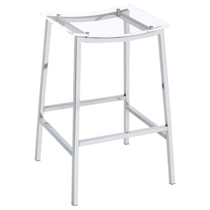  these stools are lightweight yet sturdy. Gleaming chro