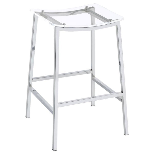  these stools are lightweight yet sturdy. Gleaming chro