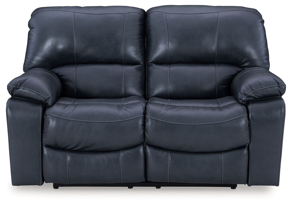 Focus on function. This practical power reclining loveseat balances contemporary character and irresistible comfort. Its affordable, expertly matched leather and faux leather upholstery keeps your style up to speed without breaking the bank. Reclining wit