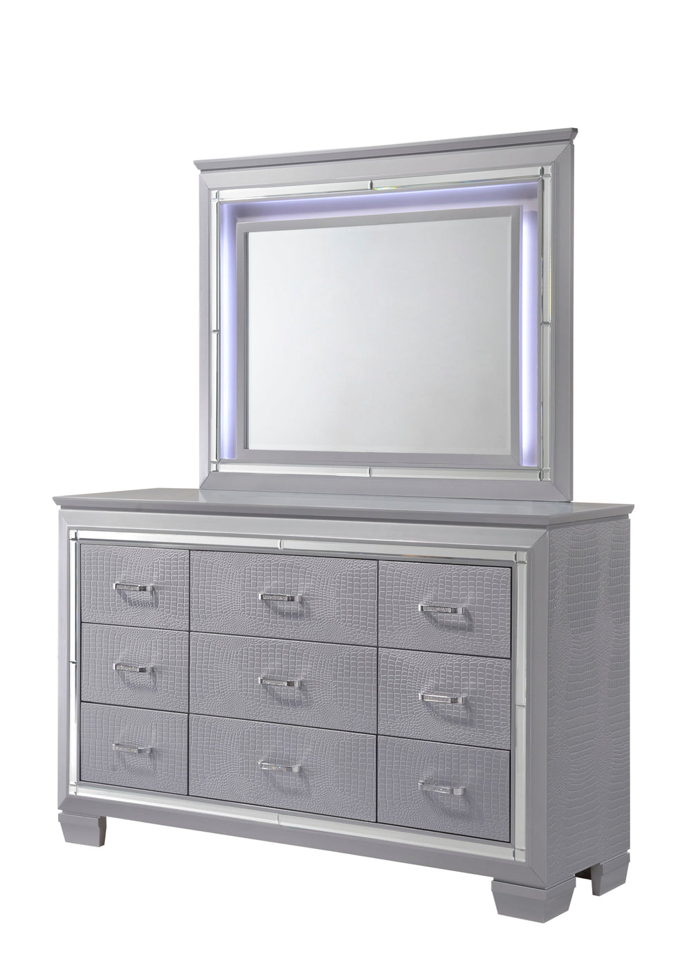 Lillian-Dresser/ Mirror-Gray<h4><b>Lillian - Dresser - Gray</b></h4> <table width="100%"><colgroup><col style="width: 30%"> <col style="width: 70%"> </colgroup> <tbody> <tr> <td>Dimensions</td> <td> 63.00"L x 17.52"D x 39.00"H</td> </tr> <tr> <td>Weight</