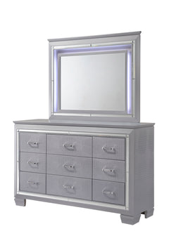 Lillian-Dresser/ Mirror-Gray<h4><b>Lillian - Dresser - Gray</b></h4> <table width="100%"><colgroup><col style="width: 30%"> <col style="width: 70%"> </colgroup> <tbody> <tr> <td>Dimensions</td> <td> 63.00"L x 17.52"D x 39.00"H</td> </tr> <tr> <td>Weight</