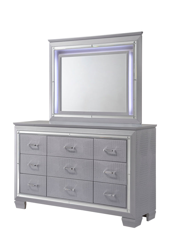 Lillian-Dresser/ Mirror-Gray<h4><b>Lillian - Dresser - Gray</b></h4> <table width="100%"><colgroup><col style="width: 30%"> <col style="width: 70%"> </colgroup> <tbody> <tr> <td>Dimensions</td> <td> 63.00"L x 17.52"D x 39.00"H</td> </tr> <tr> <td>Weight</