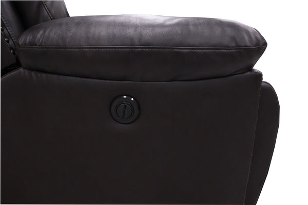 Nikko - Console Loveseat With Power Footrest - Brown