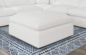 Raleigh - Boucle Upholstered Ottoman - Ivory