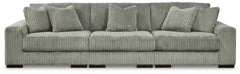 Plush and posh. Showcase your eye for on-trend texture with the statement-making cord upholstery of this sectional sofa. Its stunningly soft fabric entices in a warm neutral hue, complementing contemporary color palettes. Sink into the cushions and plan t