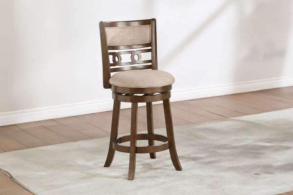 Gia - Swivel Counter Stool - Cherry / Brown