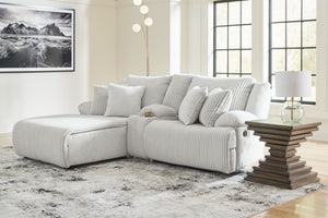 Top Tier - Alloy - 3-Piece Reclining Sectional Sofa With Laf Chaise