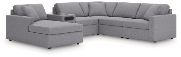 Looking cool and contemporary is great. But when it comes down to it, youâ€™re all about low-maintenance lounging. With the performance fabric on this sectional with audio system, cleaning spills is a breeze. Its customizable modular design caters to your