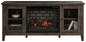  this TV stand with infrared fireplace insert is right in tune with your relaxed approach to high style. Beautifully made to accommodate your media equipment