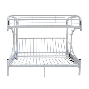 Eclipse - Twin Over Full Over Futon Bunk Bed - White