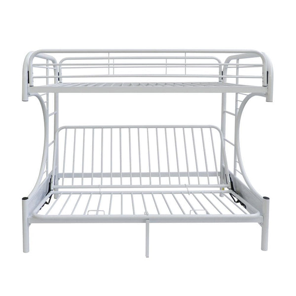 Eclipse - Twin Over Full Over Futon Bunk Bed - White