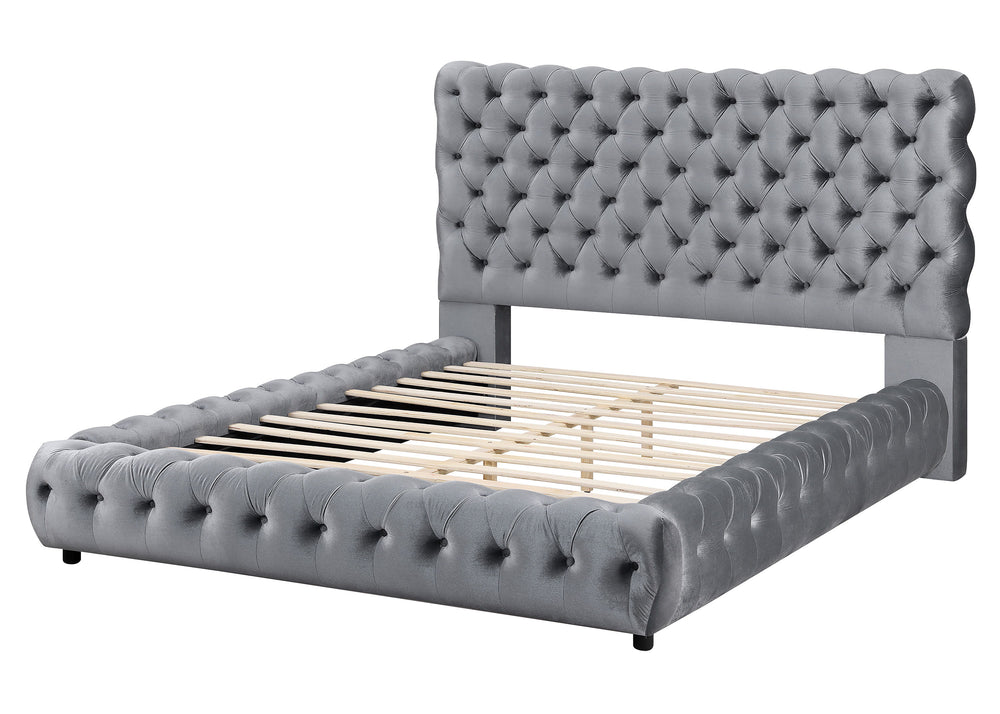 Flory - Queen Bed - Gray<h4><b>Flory - Queen Headboard / Footboard - Gray</b></h4> <table width="100%"><colgroup><col style="width: 30%"> <col style="width: 70%"> </colgroup> <tbody> <tr> <td>Dimensions</td> <td> 75.50"L x 92.50"D x 51.50"H</td> </tr> <tr