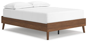 What do you get when you mix a minimalist profile with a warm finish? With sleek simplicity and a rich auburn hue, this full platform bed delivers cool, contemporary style with a nod to mid-century modern design. Plus thereâ€™s no box spring or foundation