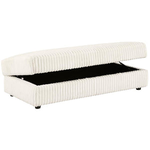  this ottoman offers an exceptionally soft and inviting texture