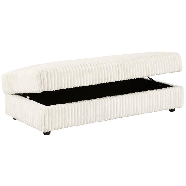  this ottoman offers an exceptionally soft and inviting texture