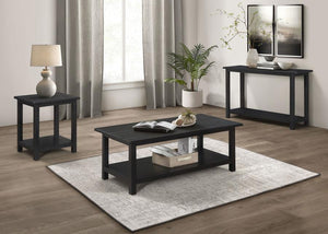 Payne - Wood Coffee Table With Shelf - Java