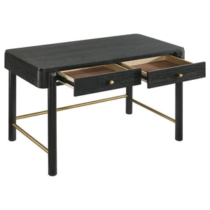  complementing in virtually any setting and showcasing wood grain details. Two drawers crea