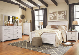 Willowton - Brown / Beige / White - Six Drawer Dresser